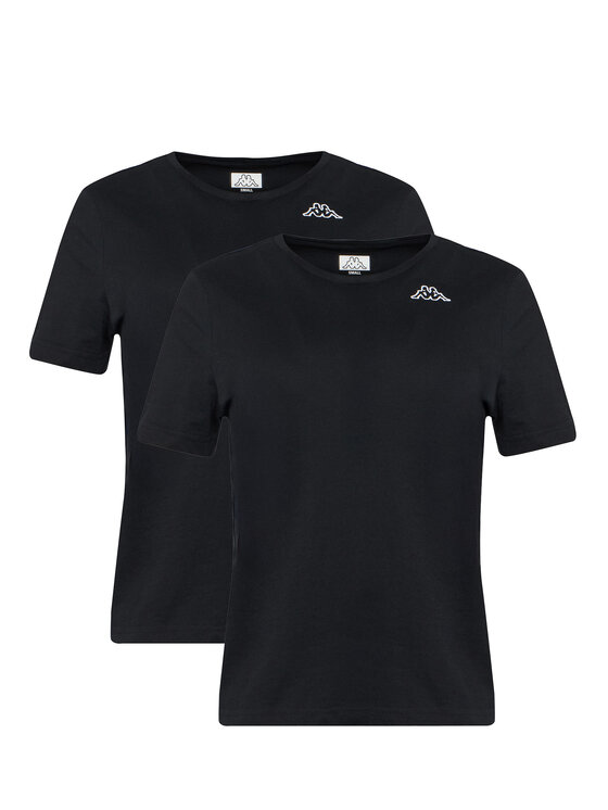 Kappa Kappa Комплект футболок Logo Alyce 322564W Чорний Regular Fit
