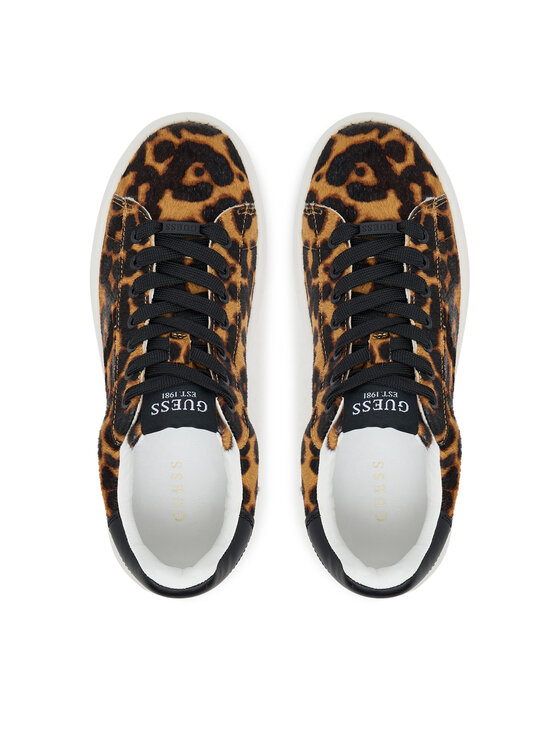 Guess Sneakersy Guess FLTEL8 LEA12 Hnědá