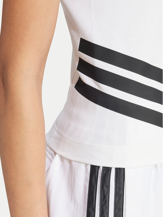 adidas adidas Marškinėliai Future Icons 3-Stripes JC5419 Balta Slim Fit