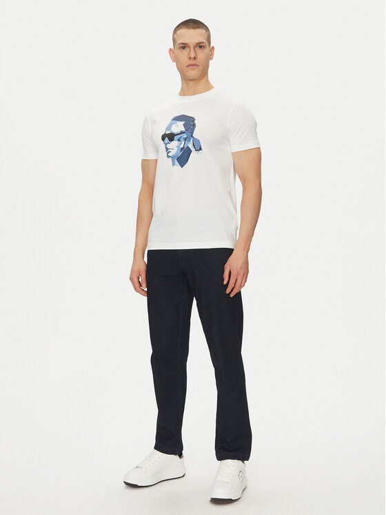 KARL LAGERFELD KARL LAGERFELD Majica 755065 552241 Bela Regular Fit