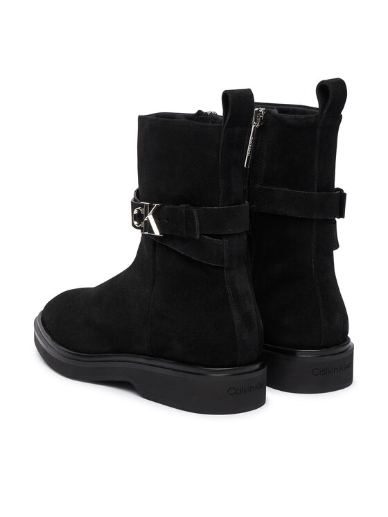 Calvin Klein Aulinukai Calvin Klein Ankle Boot W/ Metal Logo Sue HW0HW02664 Juoda