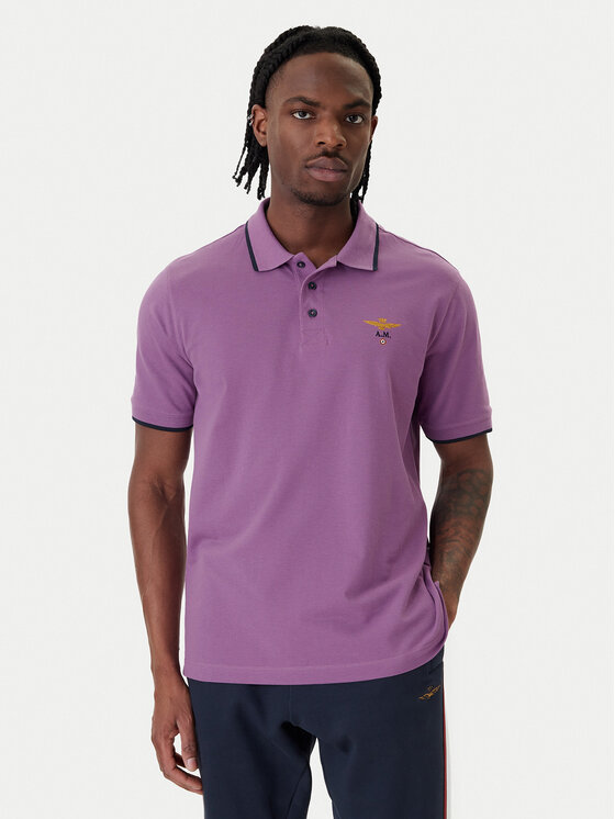 Aeronautica Militare Aeronautica Militare Polo 261PO1308UP00082 Violeta Regular Fit