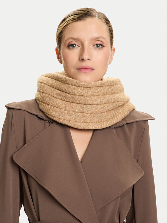 Tommy Hilfiger Šallīte Tommy Hilfiger Flag Fluffy AW0AW17787 Bēšs