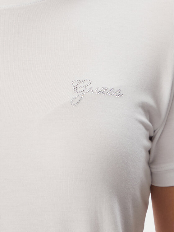 Guess Guess T-Shirt W6YI12 K3751 Λευκό Slim Fit