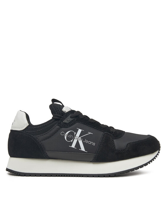 Calvin Klein Jeans Laisvalaikio batai Calvin Klein Jeans Runner Sock Laceup Ny-Lth W YW0YW00840 Juoda