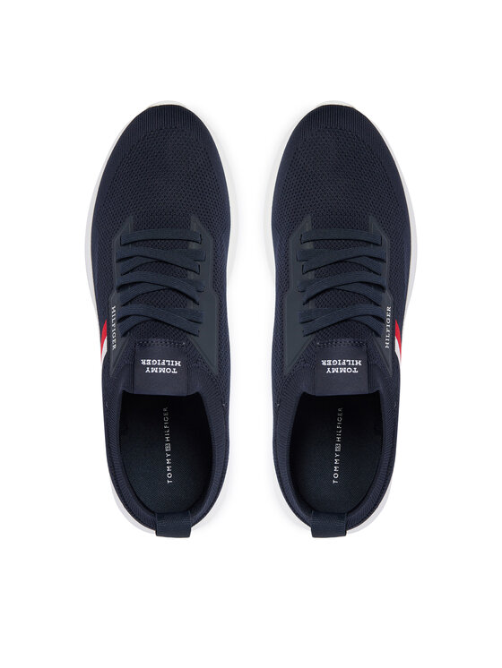 Tommy Hilfiger Sneakersy Tommy Hilfiger Lightweight Knitted Runner FM0FM05756 Tmavomodrá