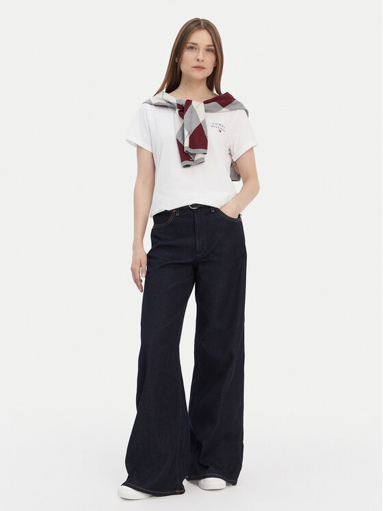 Tommy Hilfiger Tommy Hilfiger T-shirt UW0UW04525 Bijela Relaxed Fit