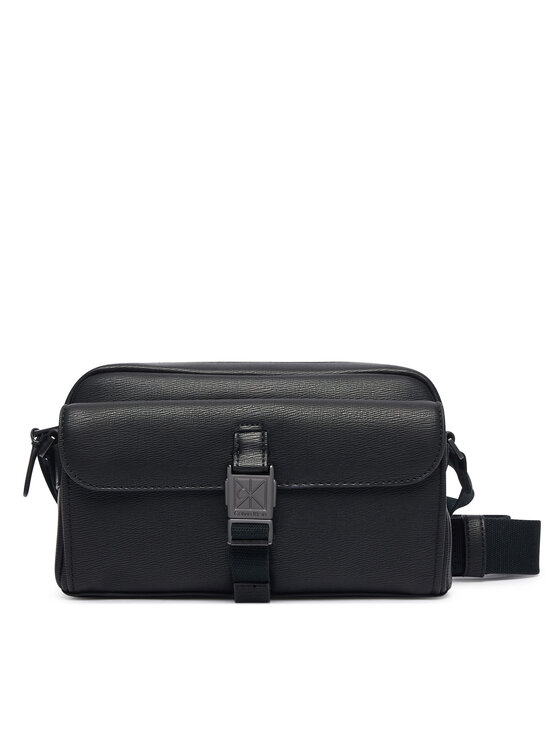 Calvin Klein Crossover torbica Calvin Klein Emblem Hw Camera Bag LV04D3505G Crna