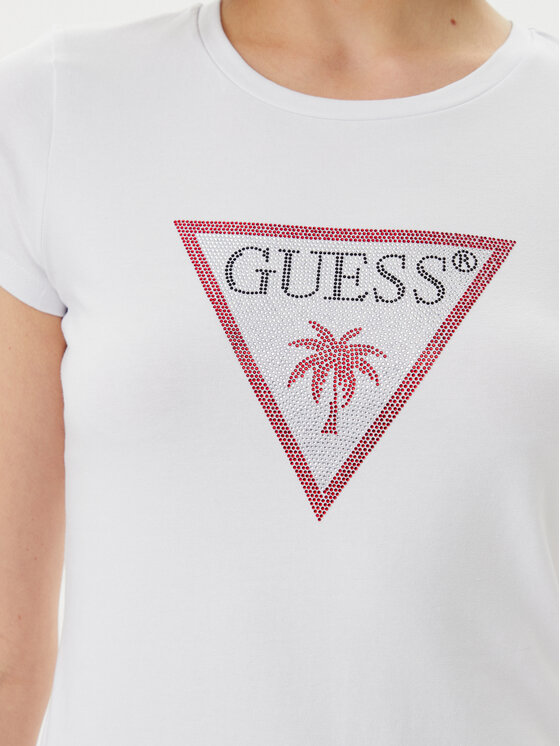Guess Guess Футболка E5GI08 J1314 Білий Slim Fit