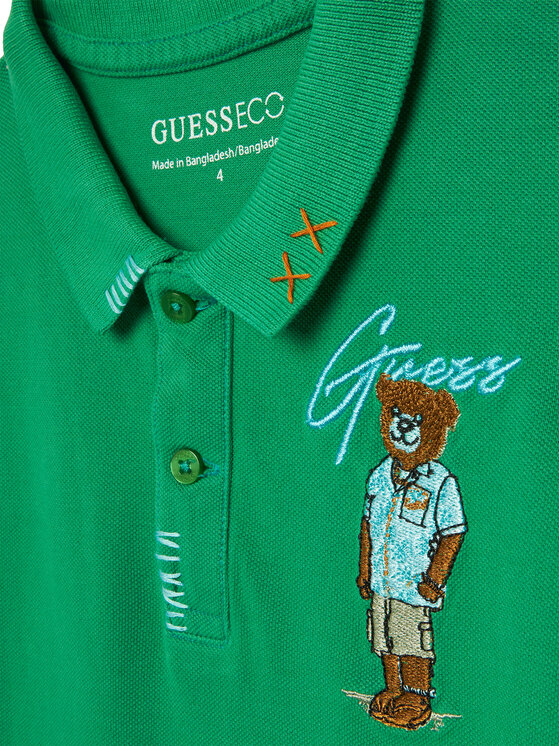 Guess Guess Polo N6GP01 K9WF4 Verde Regular Fit