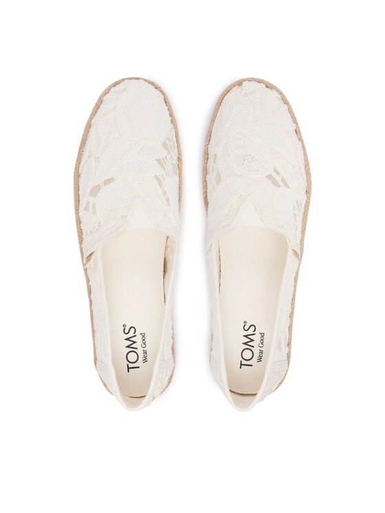 Toms Espadrilles Toms Egret Floral Crochet 10023030 Fehér