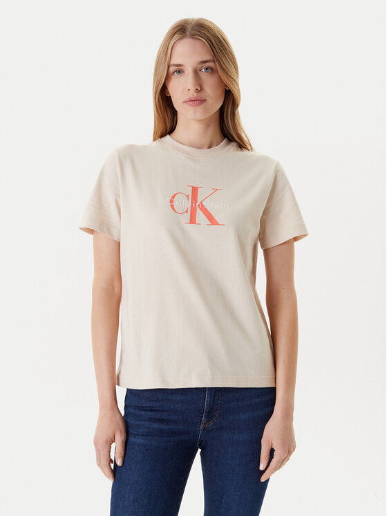Calvin Klein Jeans Calvin Klein Jeans T-shirt Hero Classic LV047B865G Beige Regular Fit