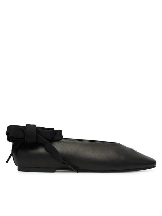 Tommy Jeans Μπαλαρίνες Tommy Jeans Tjw Ballerina With Laces EN0EN02939 Μαύρο