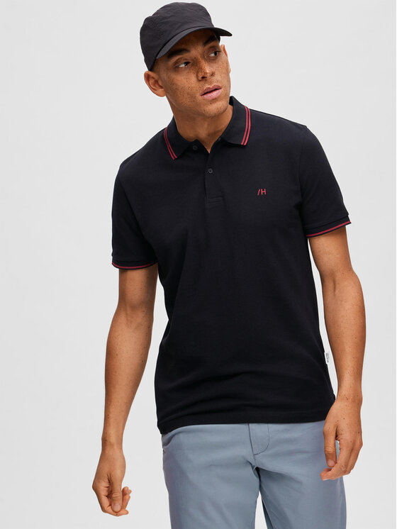 Selected Homme Selected Homme Pólóing 16087840 Fekete Regular Fit