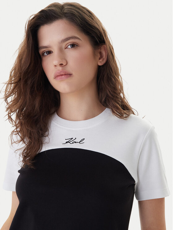 KARL LAGERFELD KARL LAGERFELD Camiseta B1W17008 Negro Regular Fit