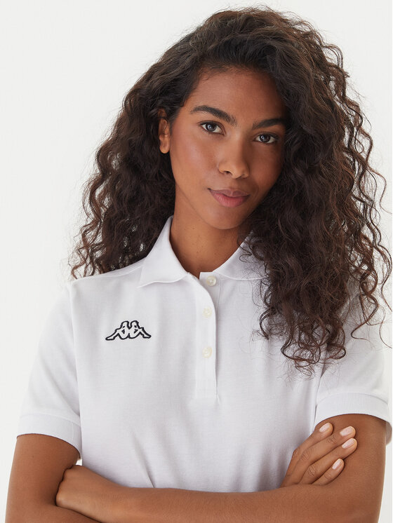 Kappa Kappa Polo Logo Sharas Wss 302B3C0 Blanco Regular Fit