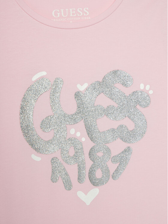 Guess Guess Футболка K5RI02 K6YW4 Рожевий Regular Fit