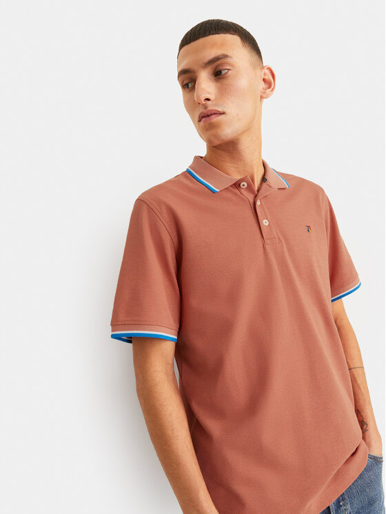 Jack & Jones Jack & Jones Поло Bluwin 12169064 Оранжевий Regular Fit