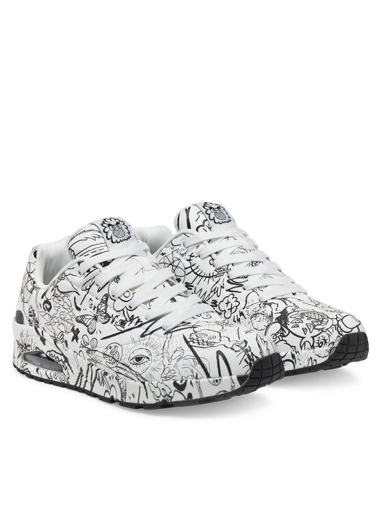 Skechers Снікерcи Skechers UNO Printed Lace-Up 183501/WBK Білий