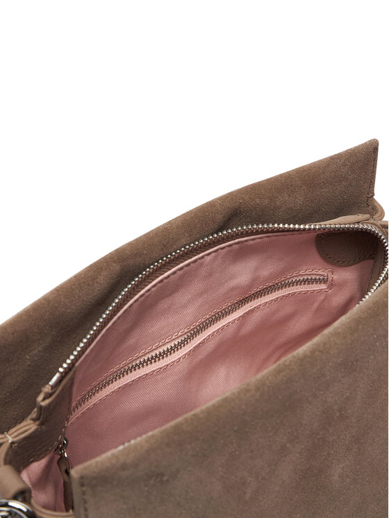 Coccinelle Дамска чанта Coccinelle P6P Boheme Suede Bimaterial E1 P6P 58 01 01 Тъмнобежов