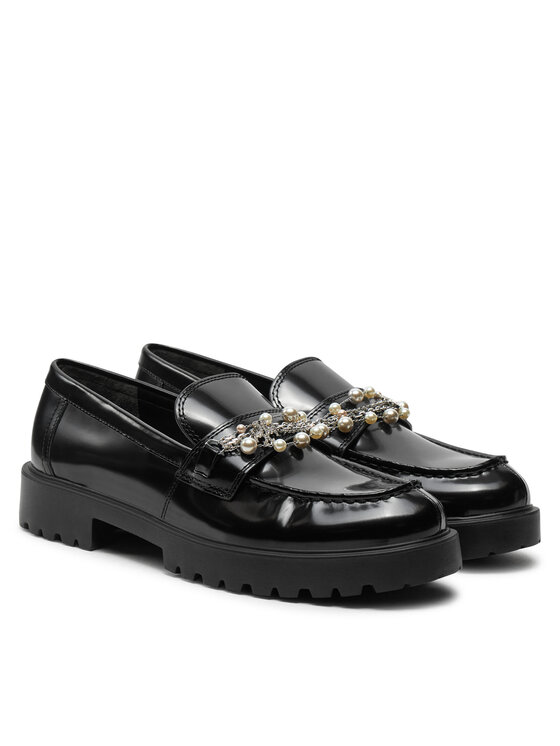 Tory Burch Лофери Tory Burch Embellished Classic Lug Loafer 165828 Чорний