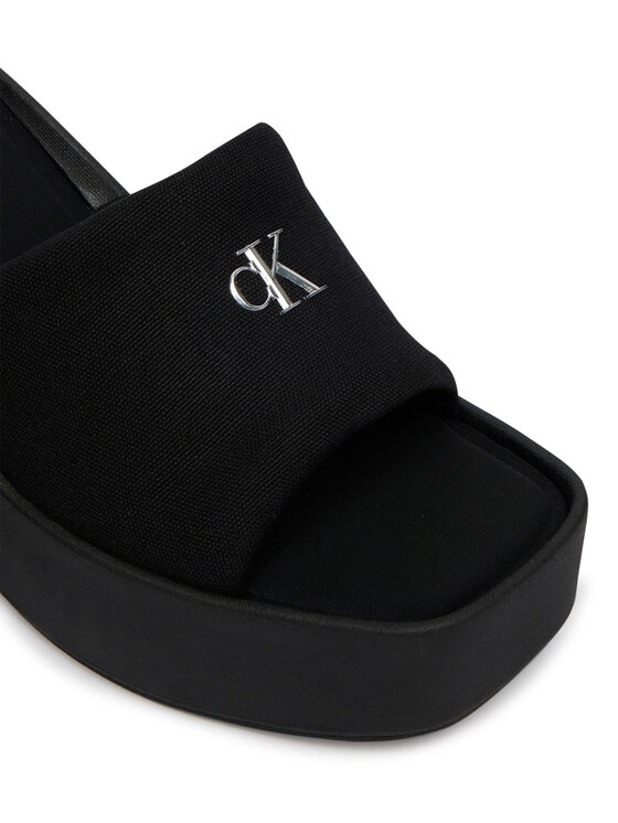 Calvin Klein Natikače Calvin Klein Wedge 70 Sndl Canv Mg HW0HW03134 Crna