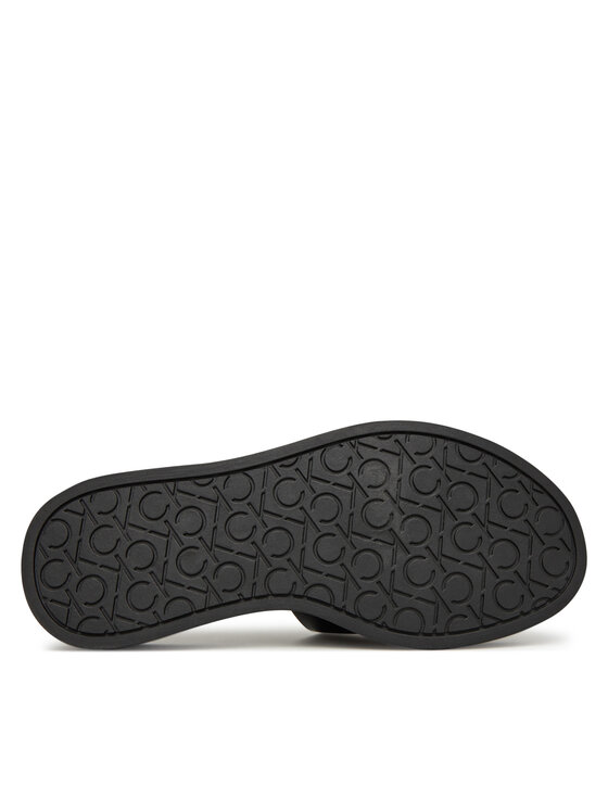 Calvin Klein Natikači Calvin Klein Flatform Slide W/Ck Hw - Lth HW0HW02368 Črna