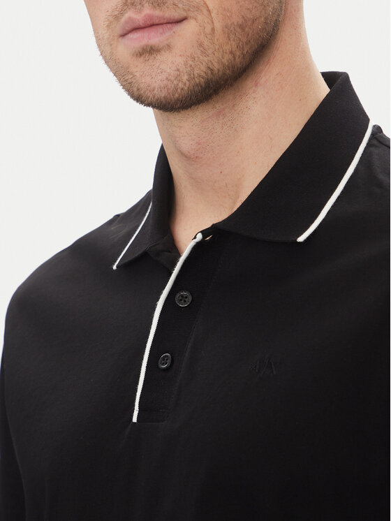 Armani Exchange Armani Exchange Поло XM000739 AF10364 UC001 Чорний Regular Fit