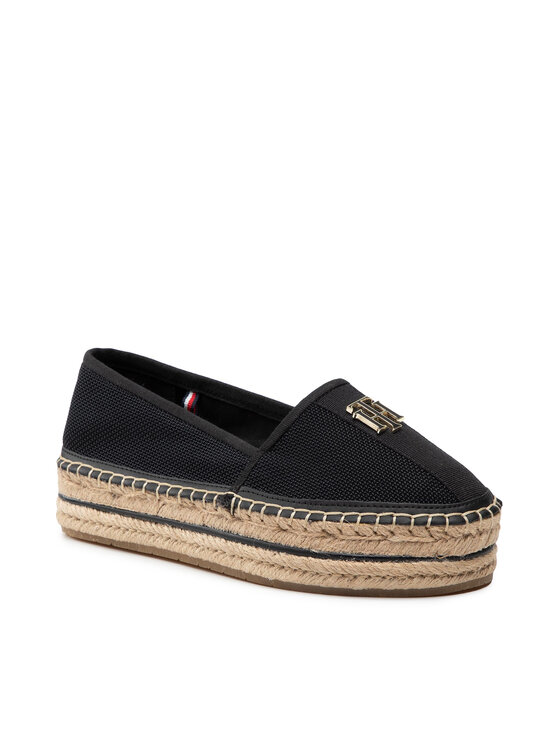 Tommy Hilfiger Espadrillas Tommy Hilfiger Th Mesh Flatform Espadrille FW0FW05789 Nero