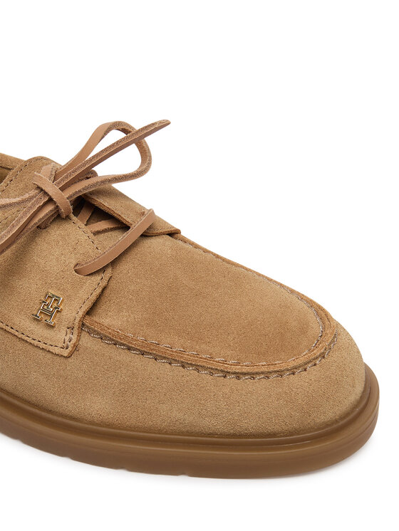 Tommy Hilfiger Mokasini Tommy Hilfiger Light Suede Boat Shoe FW0FW09337 Rjava