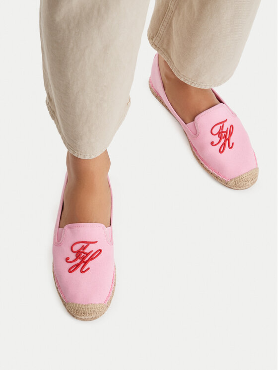 Tommy Hilfiger Espadrilles Tommy Hilfiger Th Script Summer Espadrille FW0FW09240 Rosa