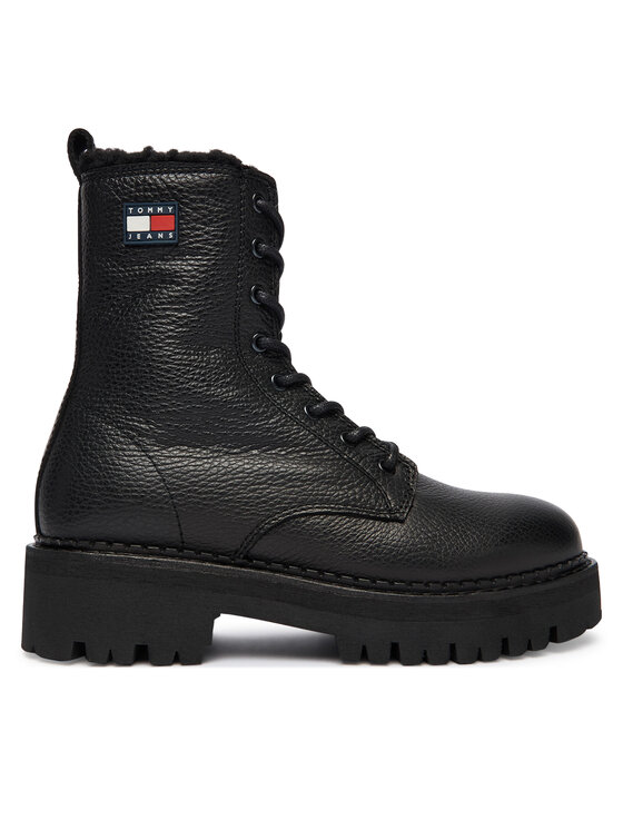 Tommy Jeans Туристически oбувки Tommy Jeans Tjw Urban Laceup Boot Wl EN0EN02906 Черен