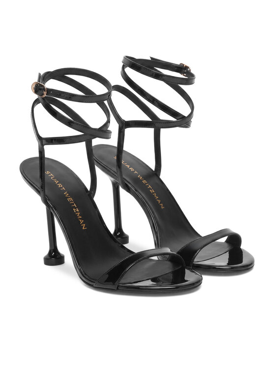 Stuart Weitzman Босоніжки Stuart Weitzman Naudistini Wrap 100 SM910 Чорний