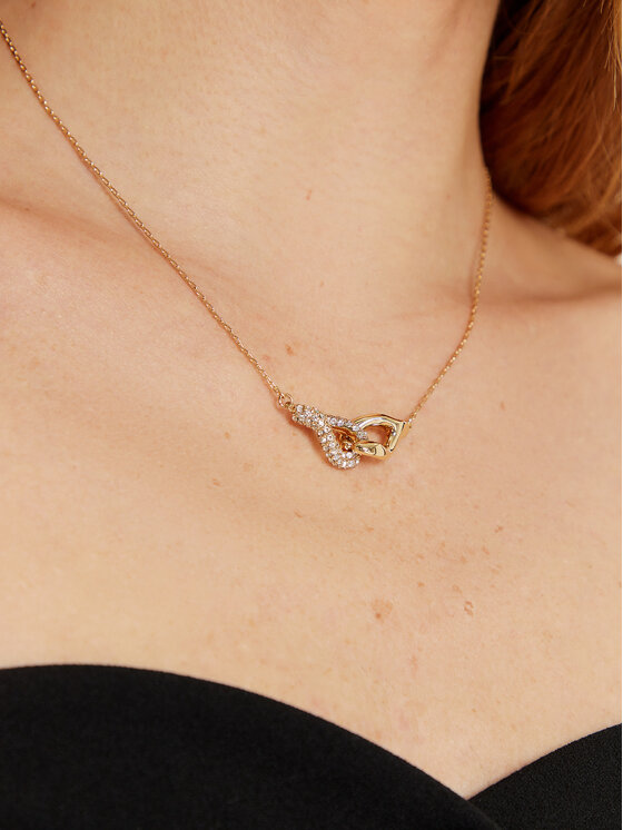 Tory Burch Намисто Tory Burch Interlocking Wishbone Pendant 161070 Золотий