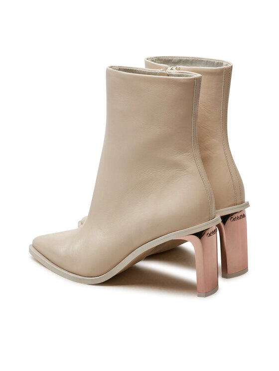 Calvin Klein Škornji Calvin Klein Ankle Boot 70 Lth HW0HW02092 Bež