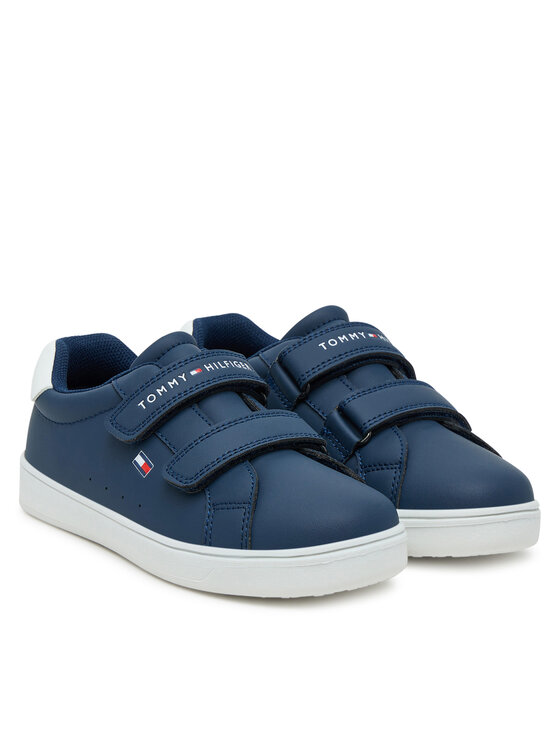 Tommy Hilfiger Superge Tommy Hilfiger Low Cut Velcro Sneaker T1X9-34062-1355 S Mornarsko modra