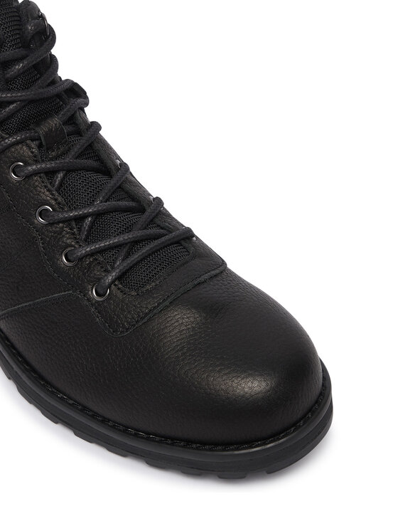 Tommy Hilfiger Auliniai batai Tommy Hilfiger Corporate Outdoor Warm Lth Boot FM0FM05991 Juoda