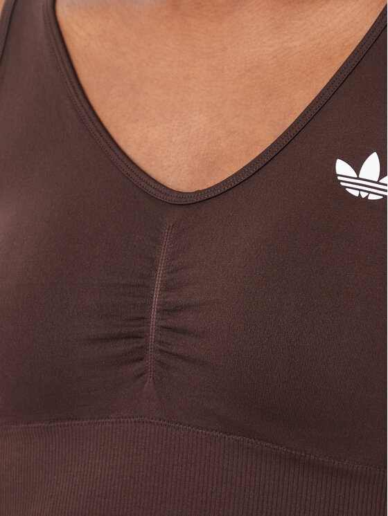 adidas adidas Sportinė liemenėlė Essentials Seamless Bralette IA4524 Ruda Regular Fit