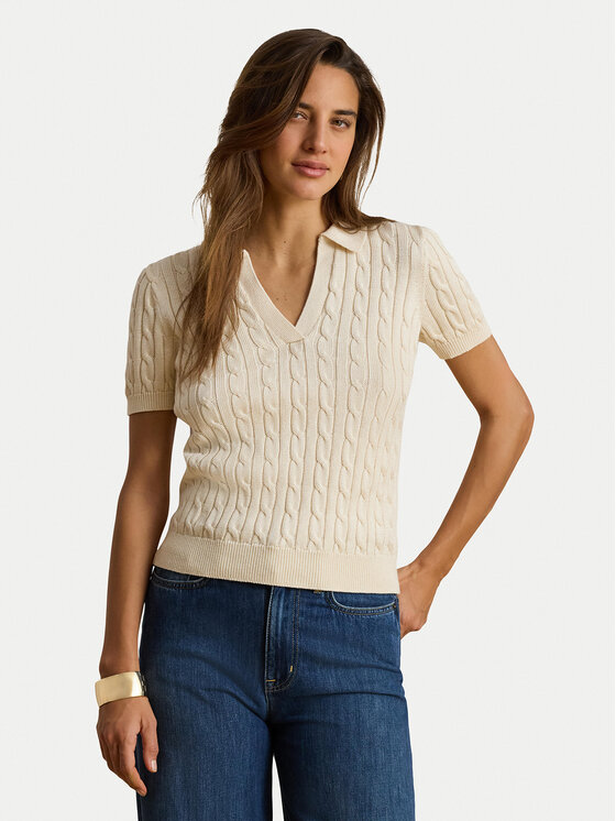 LAUREN RALPH LAUREN LAUREN RALPH LAUREN Polo 200P14041001 Crema Regular Fit