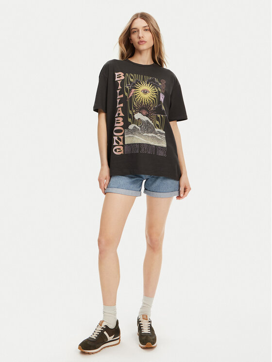 Billabong Billabong T-shirt EBJZT00443-KTA0 Crna Regular Fit