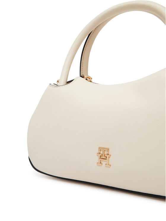 Tommy Hilfiger Geantă Tommy Hilfiger Th Logotape Mini Satchel AW0AW18743 Alb