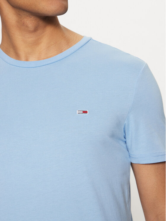 Tommy Jeans Tommy Jeans Marškinėliai Jaspe DM0DM20363 Žydra Slim Fit