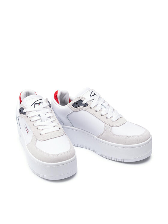 Tommy Jeans Сникърси Tommy Jeans Iconic Flatform EN0EN01421 Бял