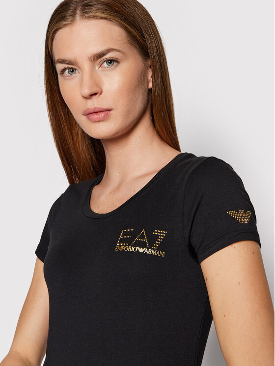 EA7 Emporio Armani EA7 Emporio Armani Футболка 8NTT65 TJDQZ 1200 Чорний Slim Fit