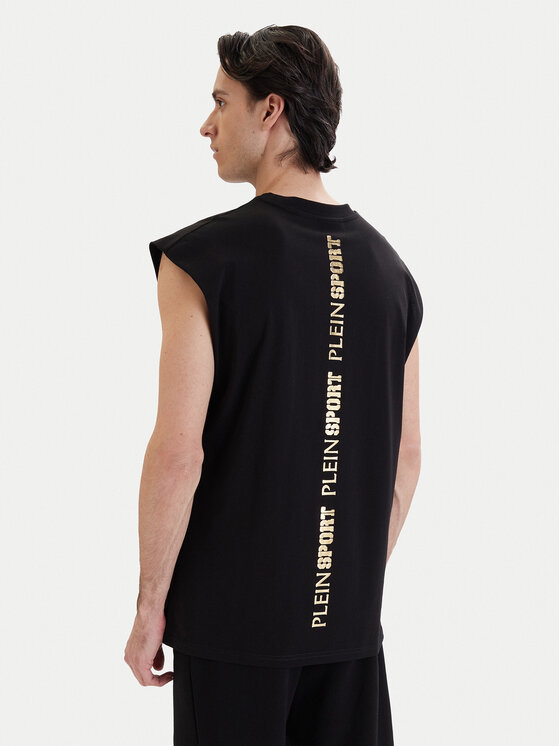 Plein Sport Plein Sport Майка PAEC MTK8319 STE001N Чорний Regular Fit