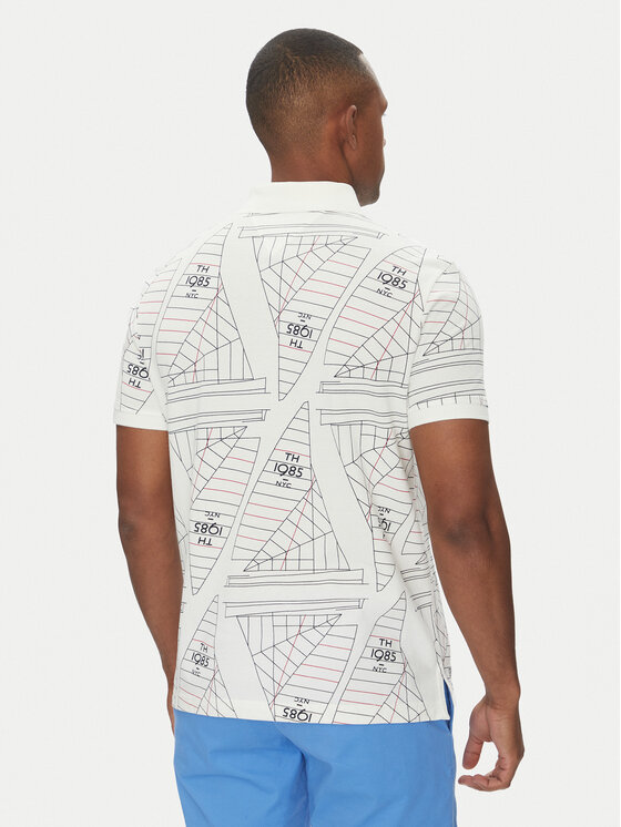 Tommy Hilfiger Tommy Hilfiger Polo Sailing MW0MW39309 Écru Regular Fit