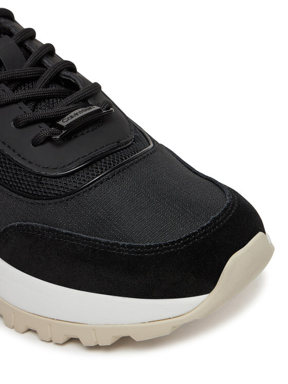 Calvin Klein Sneakersy Calvin Klein Runner Lace Up Mesh Mix HW0HW02487 Czarny