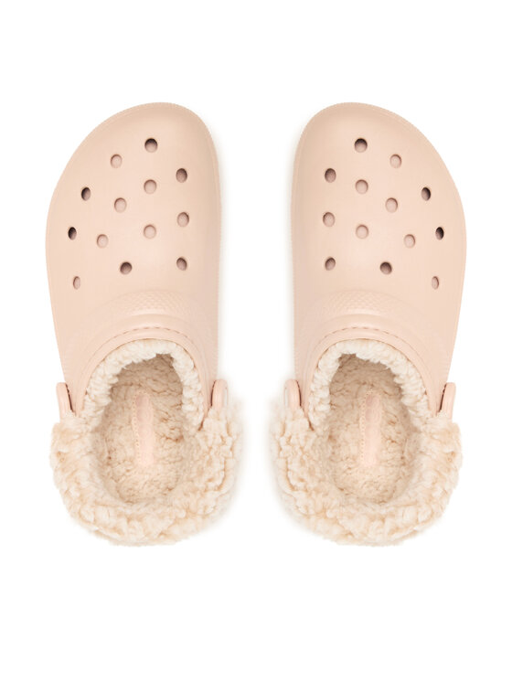 Crocs Шльопанці Crocs Classic Fleece Lined Clog Quartz 211396 Рожевий