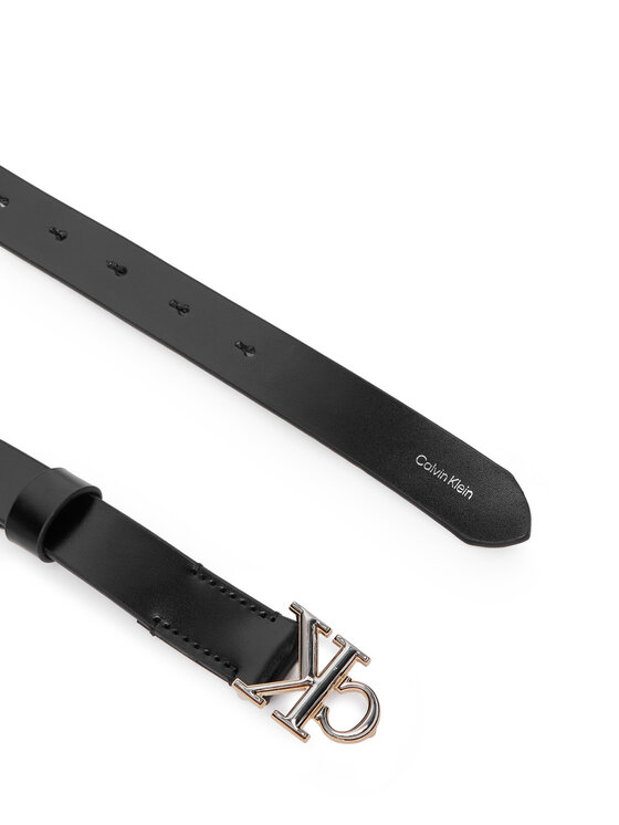 Calvin Klein Cinturón Calvin Klein Round Ck 2Color Buckle Smooth 25 LV04F7132G Negro