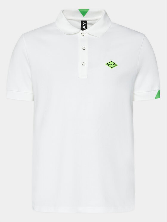 REPLAY Replay Polo M3540A.000.20623 Écru Regular Fit
